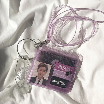 IELGY ID package transparent PVC folding wallet card package