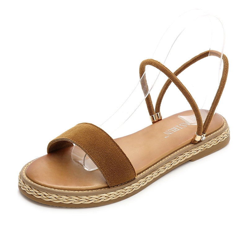 IELGY large size wild sandals comfortable fashion round head casual shoes