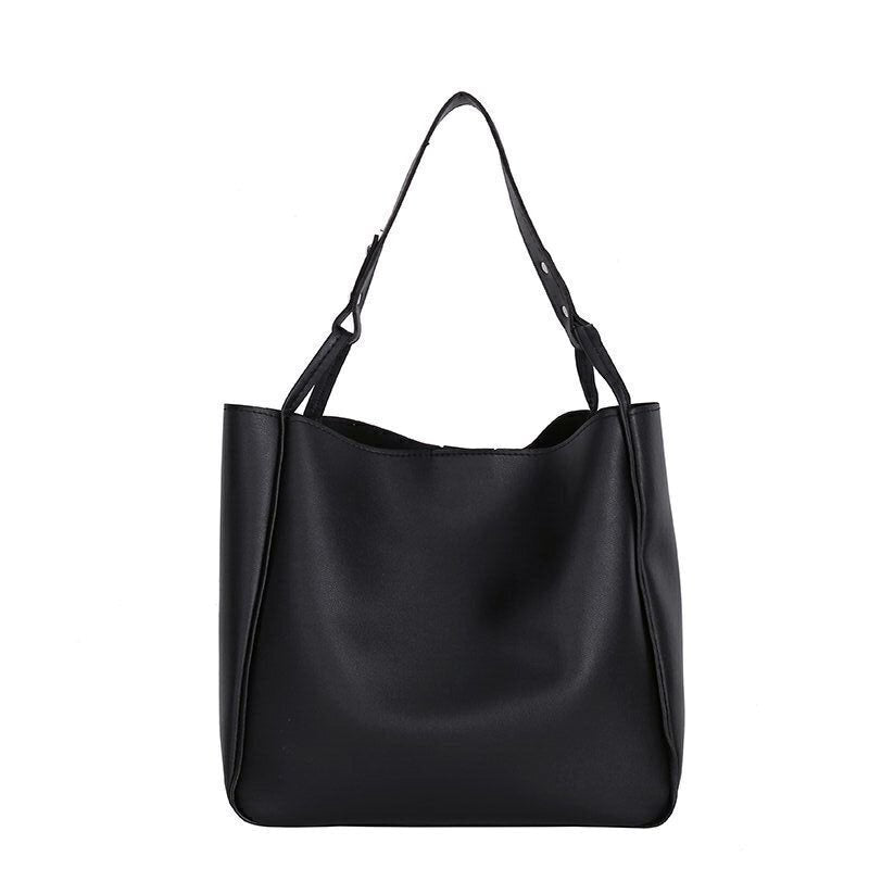 IELGY solid color female texture fashion western style shoulder bag large capacity