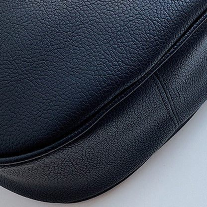 IELGY Large capacity Korean version Simple Retro Tote Fashion Trendy Black Woman's bag One shoulder