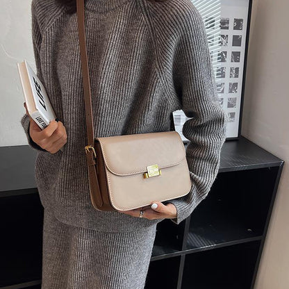 IELGY Women's high-end retro messenger shoulder and armpit small square bag
