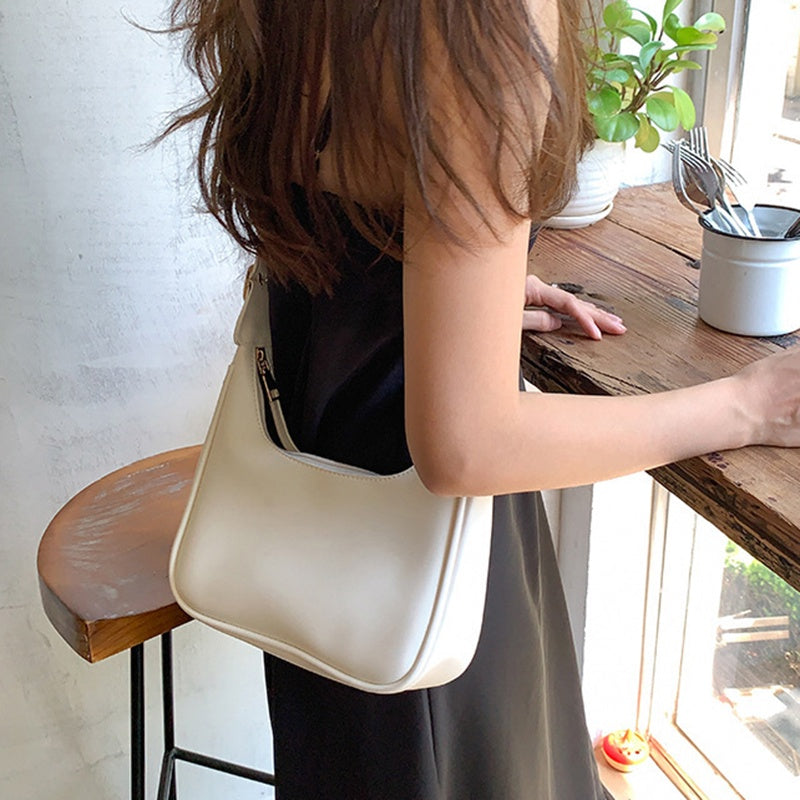 IELGY texture fashion solid color all-match casual one-shoulder western style diagonal bag