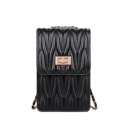 IELGY New fashion rhombus chain shoulder bag street trend retro small bag women