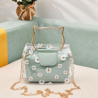 IELGY all-match daisy outing Korean version jelly bag design portable shopping mobile phone bag mother-and-child bag one-shoulder diagonal handbag
