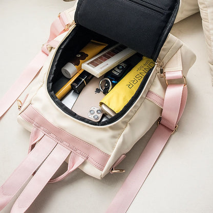 IELGY Oxford cloth backpack women black Korean large-capacity travel school bag