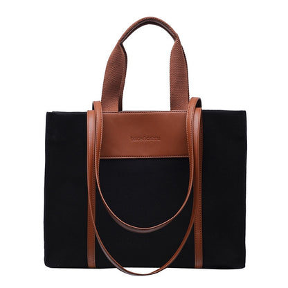IELGY Large Capacity Fashion Tote Retro Simple Commuter Shoulder Bag