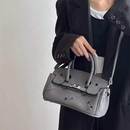 IELGY women's washed denim Japanese style lazy messenger bag