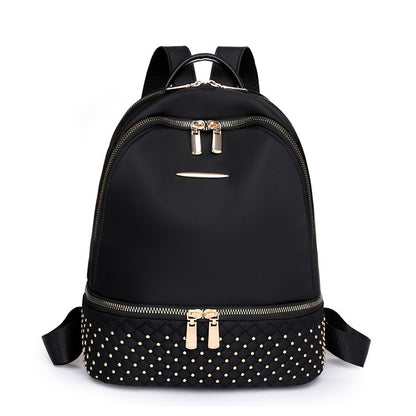 IELGY women's korean style oxford cloth all-match large-capacity travel backpack