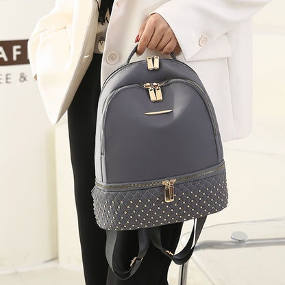 IELGY women's korean style oxford cloth all-match large-capacity travel backpack