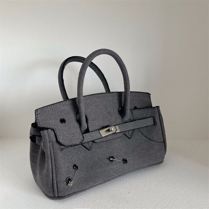 IELGY women's washed denim Japanese style lazy messenger bag