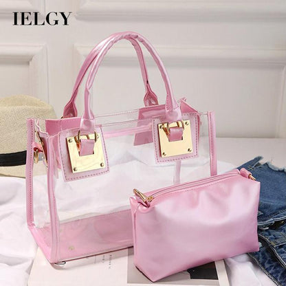 IELGY women's korean version all-match transparent jelly mother and child bag
