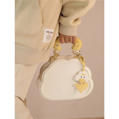 IELGY Niche all-match cream cloud cute messenger women's bag