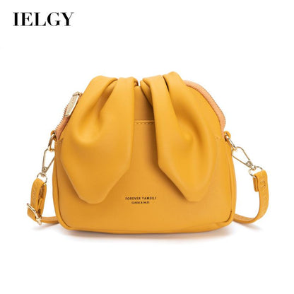 IELGY women's mini bucket rabbit ear messenger bag