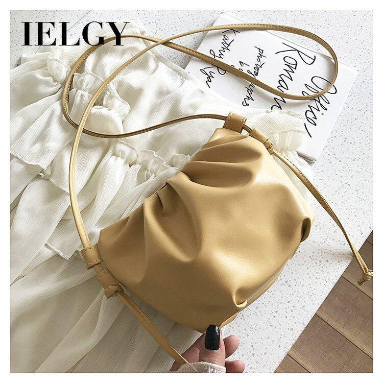 IELGY Small Shoulder Bag Women Messenger Bag Cloud Tide Korean Version Wild Mesh Folding Red Shoulder Bag New