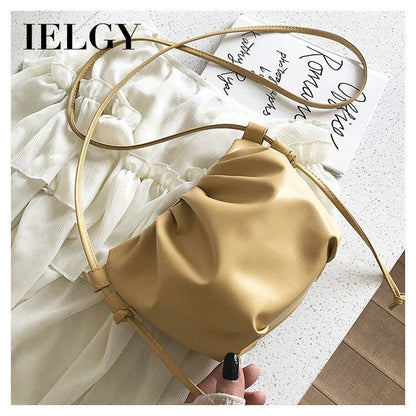 IELGY Small Shoulder Bag Women Messenger Bag Cloud Tide Korean Version Wild Mesh Folding Red Shoulder Bag New