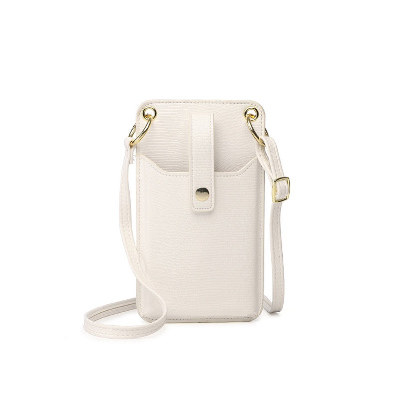 IELGY women's korean style simple diagonal big ring buckle mobile phone bag