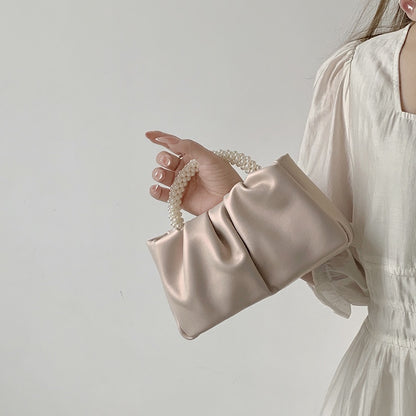IELGY sweet pearl crossbody cloud bag mini mobile phone bag for women