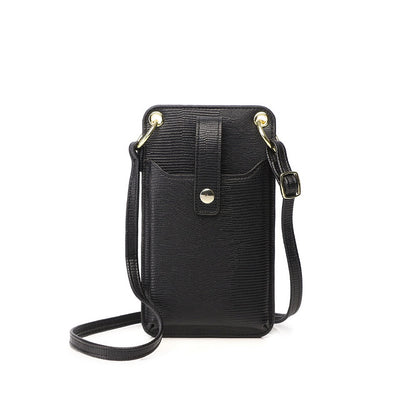 IELGY women's korean style simple diagonal big ring buckle mobile phone bag