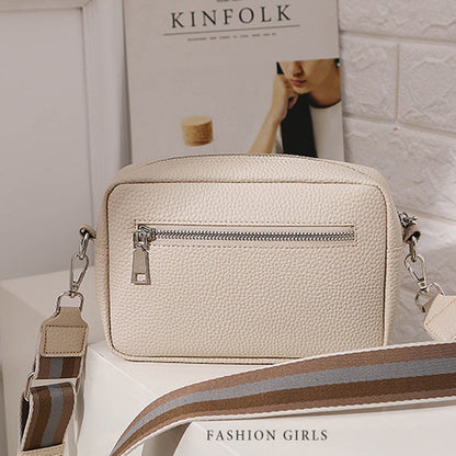 IELGY women's all-match korean style solid color pu messenger bag