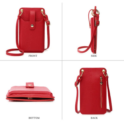 IELGY women's korean style simple diagonal big ring buckle mobile phone bag