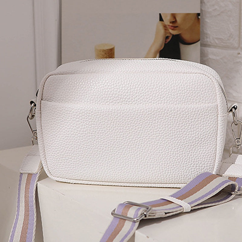 IELGY women's all-match korean style solid color pu messenger bag