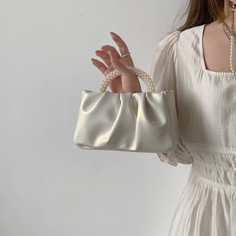 IELGY sweet pearl crossbody cloud bag mini mobile phone bag for women