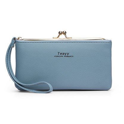 IELGYWomen's Retro Coin Purse Long Fashionable Temperament Soft Leather