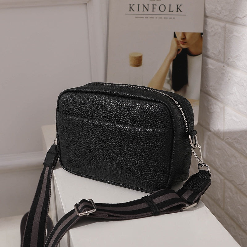 IELGY women's all-match korean style solid color pu messenger bag