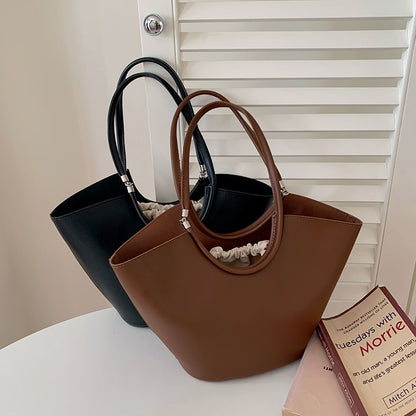 IELGY women's niche design large brown shoulder bag