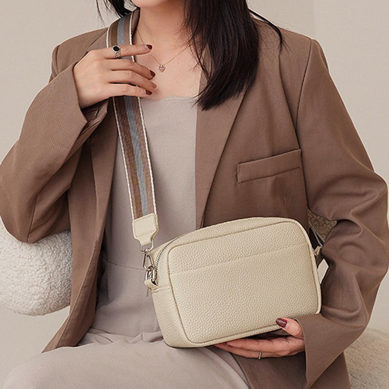 IELGY women's all-match korean style solid color pu messenger bag