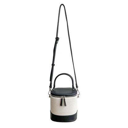 IELGY women's korean style stitching messenger bucket bag