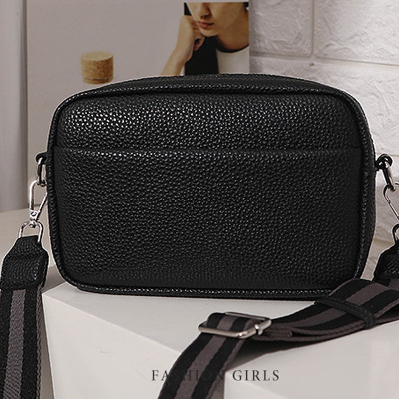 IELGY women's all-match korean style solid color pu messenger bag