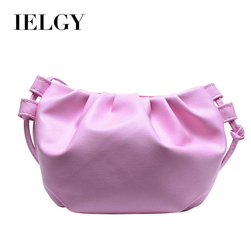 IELGY Small Shoulder Bag Women Messenger Bag Cloud Tide Korean Version Wild Mesh Folding Red Shoulder Bag New