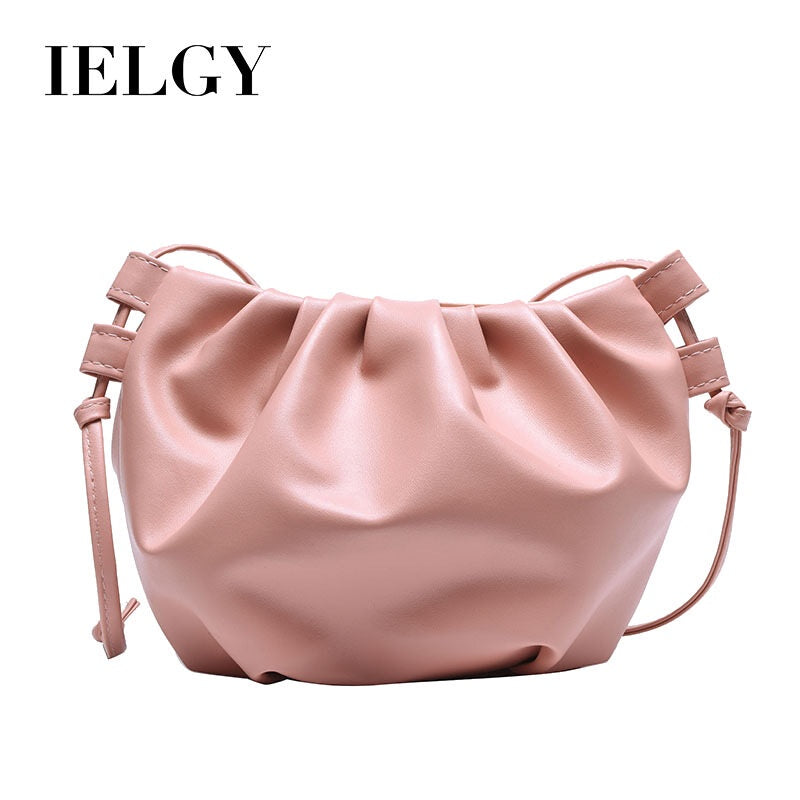 IELGY Small Shoulder Bag Women Messenger Bag Cloud Tide Korean Version Wild Mesh Folding Red Shoulder Bag New