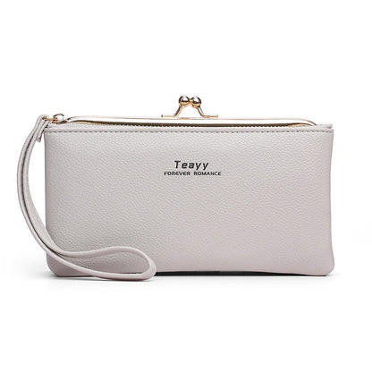 IELGYWomen's Retro Coin Purse Long Fashionable Temperament Soft Leather