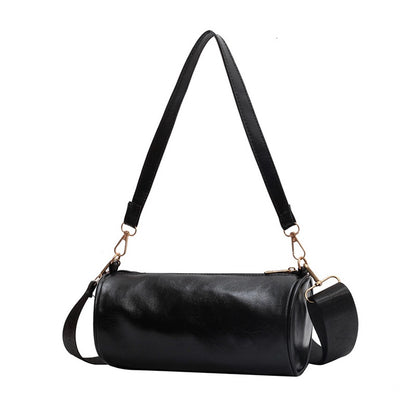 IELGY cylindrical shoulder bag simple personality casual solid color