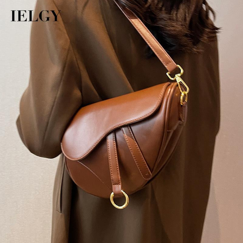 IELGY niche design messenger saddle bag women
