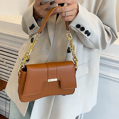 IELGY high-end fashion color contrast foreign style shoulder bag