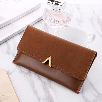 IELGY Women's Matte Color Matching Long Wallet