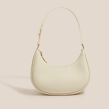 IELGY women's all-match simple niche baguette half moon shoulder bag