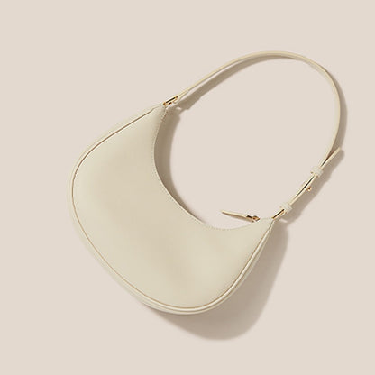 IELGY women's all-match simple niche baguette half moon shoulder bag