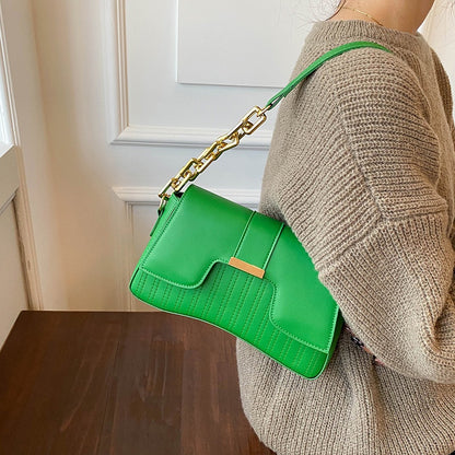 IELGY high-end fashion color contrast foreign style shoulder bag