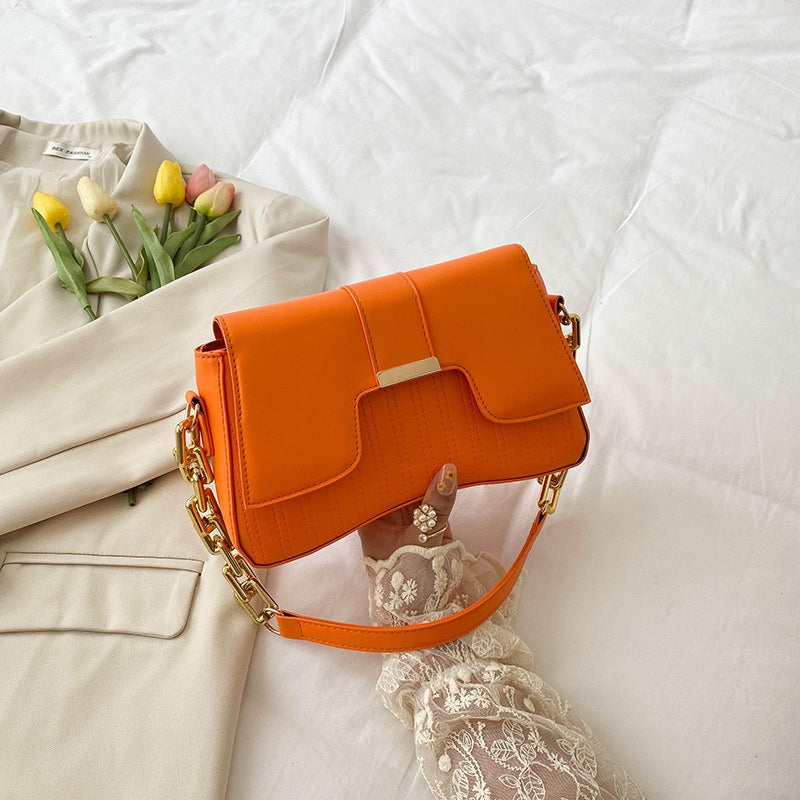 IELGY high-end fashion color contrast foreign style shoulder bag
