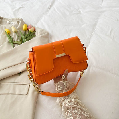 IELGY high-end fashion color contrast foreign style shoulder bag