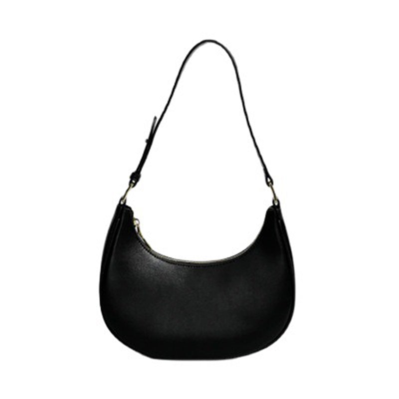 IELGY women's all-match simple niche baguette half moon shoulder bag