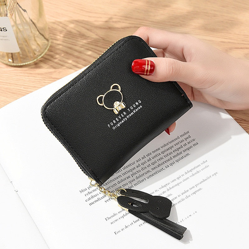 IELGY women's fashion zipper short coin purse