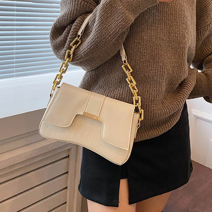 IELGY high-end fashion color contrast foreign style shoulder bag