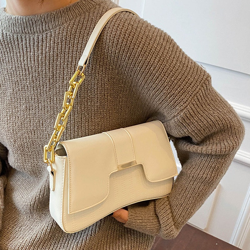 IELGY high-end fashion color contrast foreign style shoulder bag