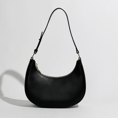 IELGY women's all-match simple niche baguette half moon shoulder bag