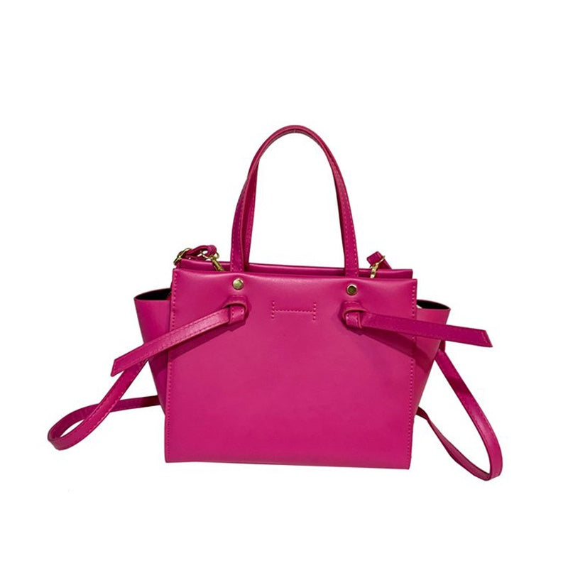 IELGY french simple design texture solid color temperament shoulder bag women